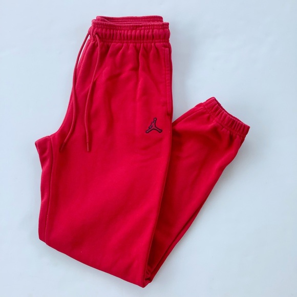 Jordan Red Fleece Joggers - Picture 1 of 5